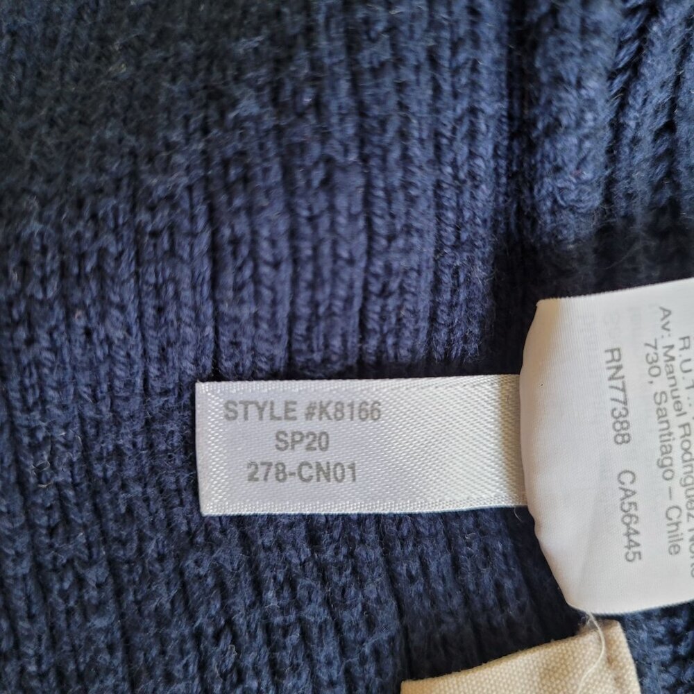 Madewell Nolan Ribbed Cotton Cardigan Navy Blue Open Front Size S Cozy Classic - Picture 6 of 11